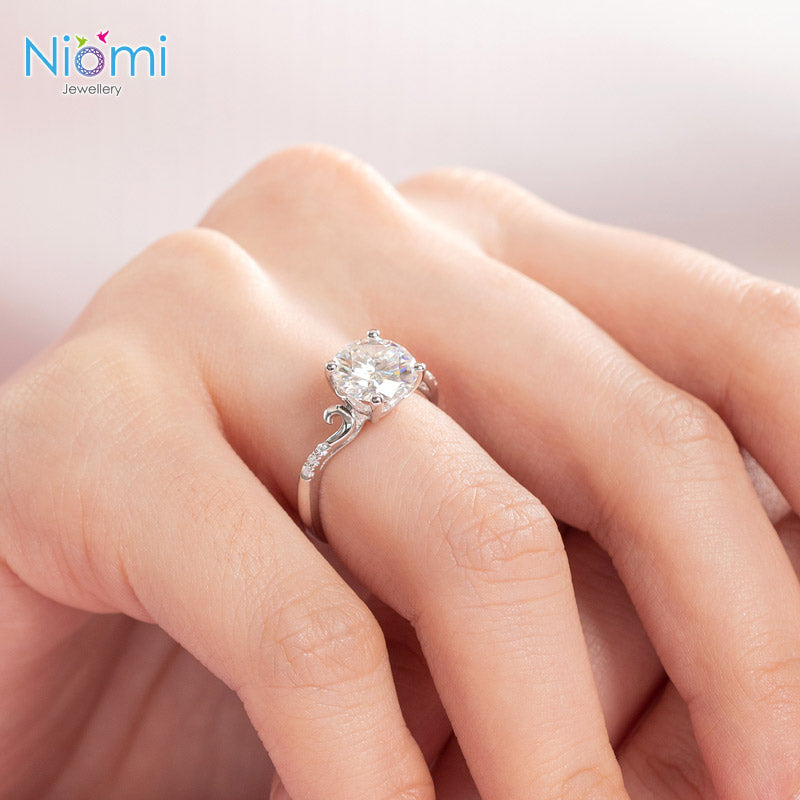 2卡莫桑鑽戒 925純銀戒指 香港莫桑石專門店