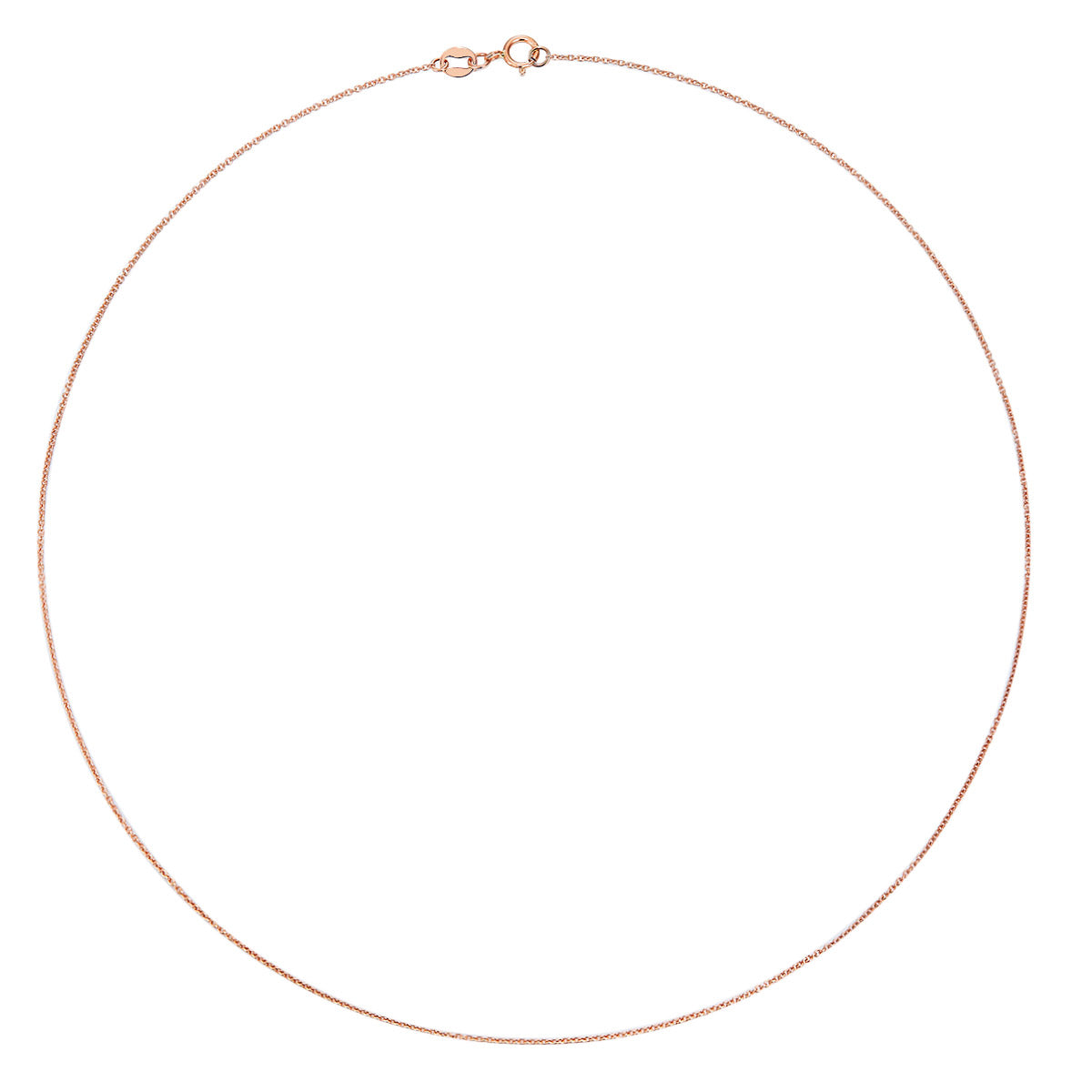 14K 或18K 玫瑰金項鍊 K金頸鏈 (16吋 / 40 cm) Rose Gold Chain Necklace