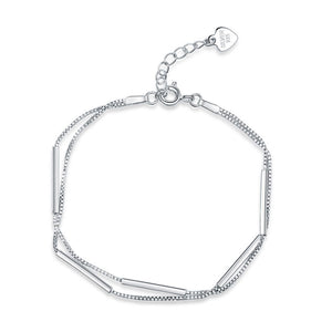 香港銀器店925純銀日韓風格鏈子手錬 925 Sterling Silver Bracelet Dangle Fashion Bridesmaid Wedding Gift