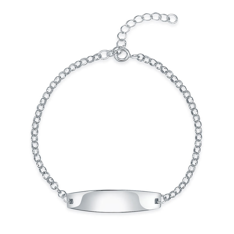 女裝成人刻名字字牌925純銀手鏈款式 925 Silver Name Bracelet (免費刻字刻名)