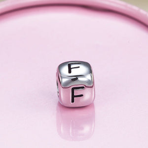 字母 Letter F - Charms 925銀串飾 - DIY手鏈鍊串珠飾品