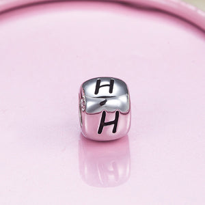 字母 Letter H - Charms 925銀串飾 - DIY手鏈鍊串珠飾品