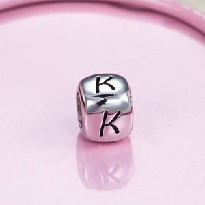 字母 Letter K - Charms 925銀串飾 - DIY手鏈鍊串珠飾品