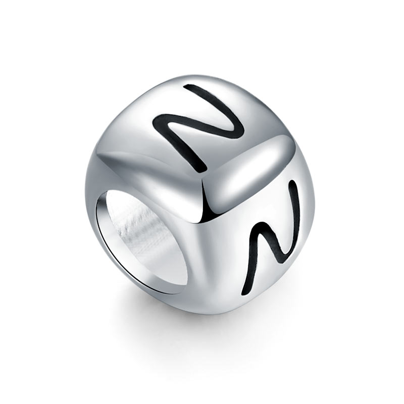 字母 Letter N - Charms 925銀串飾 - DIY手鏈鍊串珠飾品