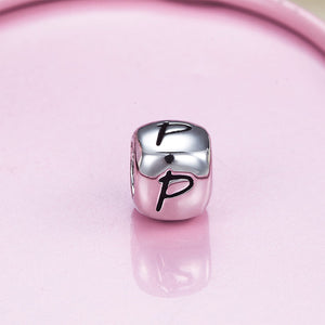 字母 Letter P - Charms 925銀串飾 - DIY手鏈鍊串珠飾品