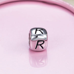 字母 Letter R - Charms 925銀串飾 - DIY手鏈鍊串珠飾品