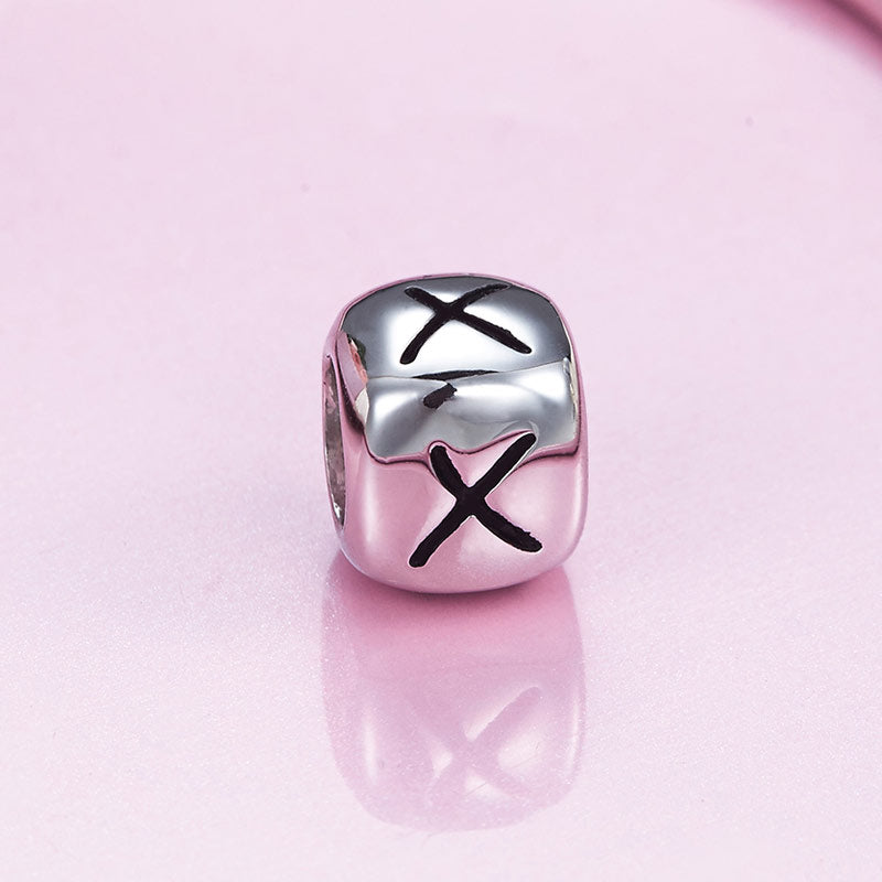 字母 Letter X - Charms 925銀串飾 - DIY手鏈鍊串珠飾品
