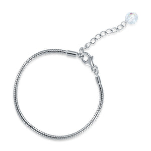 Charms DIY串飾可調節蛇皮手鏈 12.5cm - 15cm (5-6寸) - Charms 925銀串飾 - DIY手鏈鍊串珠飾品
