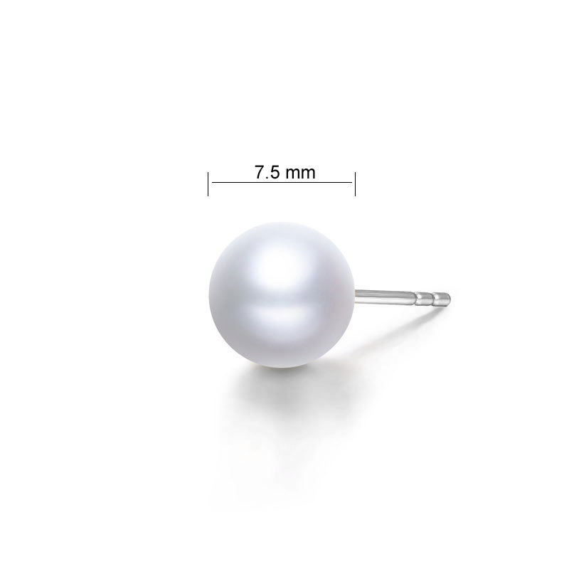 7-8 mm 淡水珍珠耳環 925純銀 Pearl Earrings 簡約時尚 精品珠寶