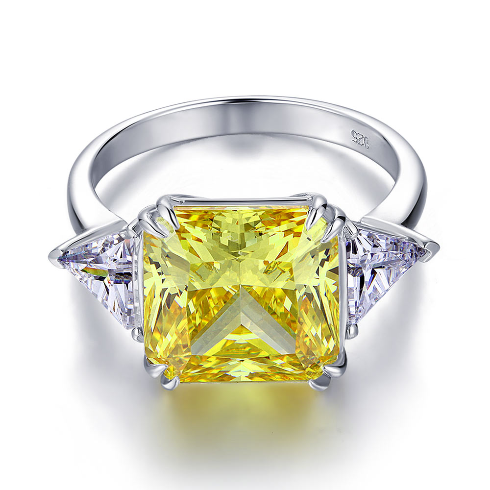 豪華925純銀戒子 8卡Stariiz 高仿黃鑽石派對戒指環(可提供刻字刻名服務)