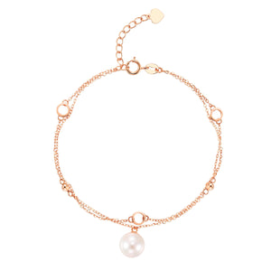 純18K玫瑰金日本(Akoya)海水珍珠(8-8.5 mm) Pearl Bracelet 手鍊鏈時尚優雅 - 精品珠寶