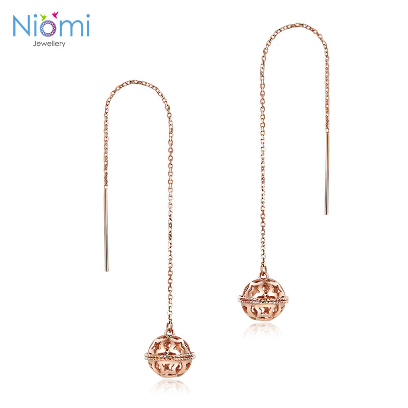 18K玫瑰金 長耳線耳環 精品珠寶 Rose Gold Earrings