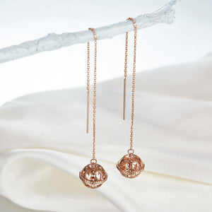 18K/玫瑰金 長耳線耳環 精品珠寶 Rose Gold Earrings