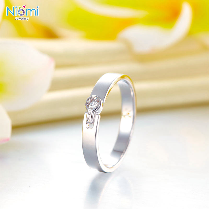 14K白金 情侶戒指 香港結婚對戒指專門店 - 免費刻名 - 情人禮物