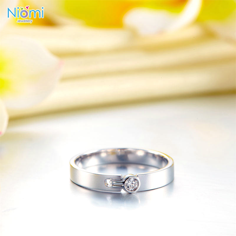 14K白金 情侶戒指 香港結婚對戒指專門店 - 免費刻名 - 情人禮物