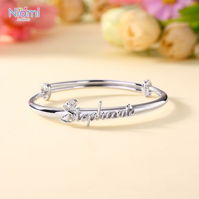 定制925純銀手鐲 個性化名字牌手鈪 (Name Bracelet - Personalized)