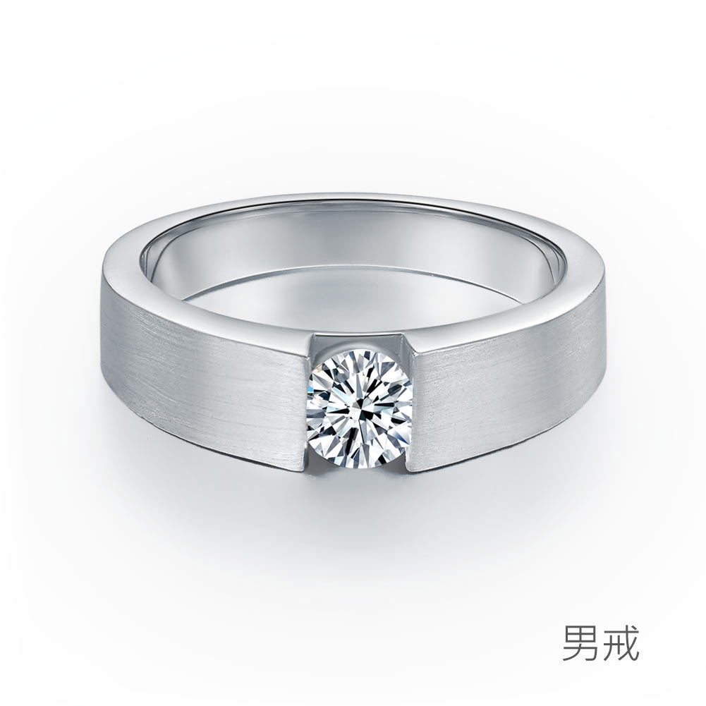 純銀情侶戒指 | 925純銀 情侶飾品定制 - 免費刻字刻名 - 情人禮物 - 手工精細