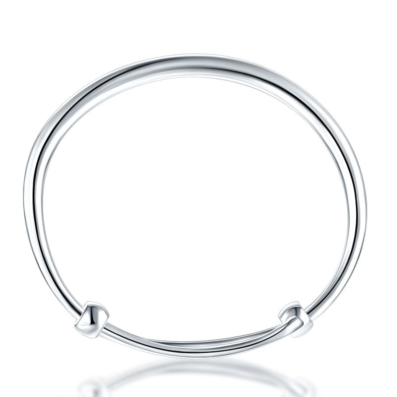 滿月禮物 香港銀器店 999純銀嬰兒手鐲鈪 Silver Baby Bangle - 送BB皇冠