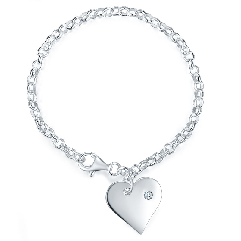 小公主 心形女童手鏈 925純銀 香港銀器店 925 Silver Girl Heart Bracelet