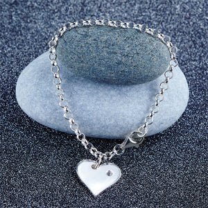 小公主 心形女童手鏈 925純銀 香港銀器店 925 Silver Girl Heart Bracelet