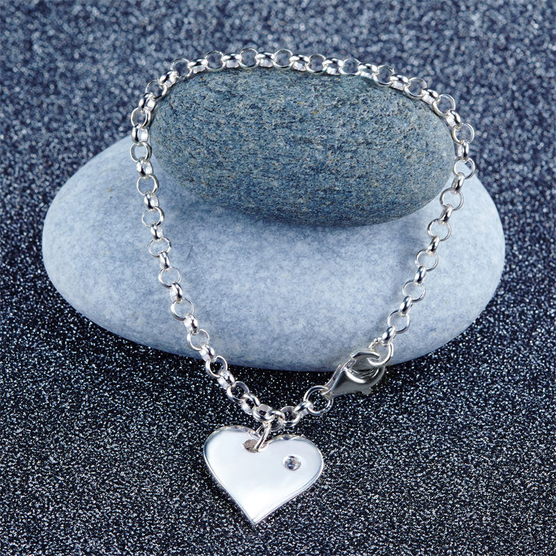 小公主 心形女童手鏈 925純銀 香港銀器店 925 Silver Girl Heart Bracelet
