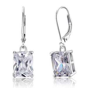 925純銀高仿鑽石伴娘耳環 -  Silver Dangle Bridesmaids Earrings