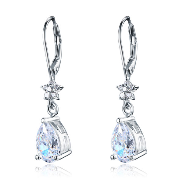 925純銀仿鑽伴娘耳環耳飾 Silver Dangle Bridesmaids Earrings