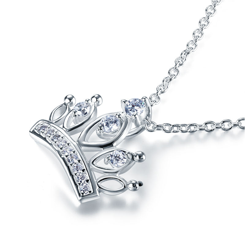 小公主 皇冠項鍊鏈 925純銀 女童生日禮物 925 Silver Crown Girl Necklace