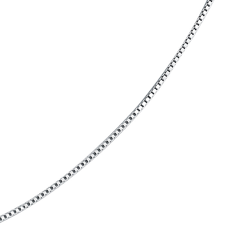 925純銀頸鏈 盒子項鍊 (16吋 - 18吋)1.5克 可調節 -方便佩戴